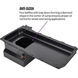 Turbo LS Swap Low Profile Oil Pan, AN 10 Turbo Drain, OEM Filter