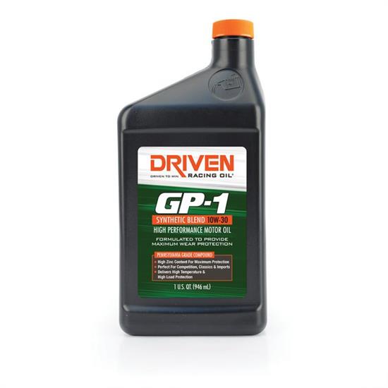 Driven Racing Oil 19306 GP-1 Synthetic Blend 10W30 Oil, 1 Quart