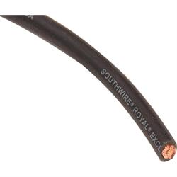 Black Welding Cable - Battery Cable, 10 Foot, 2ga