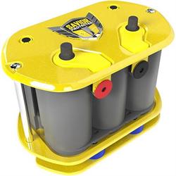 Optima 9014-045 12v Yellow Battery w/Savior SC-O34-Y Show Case