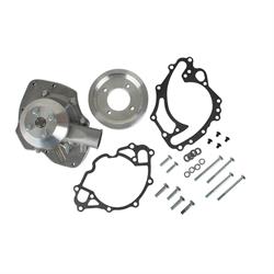 Snow White Small Block Ford Shorty Water Pump, 2-Groove Pulley