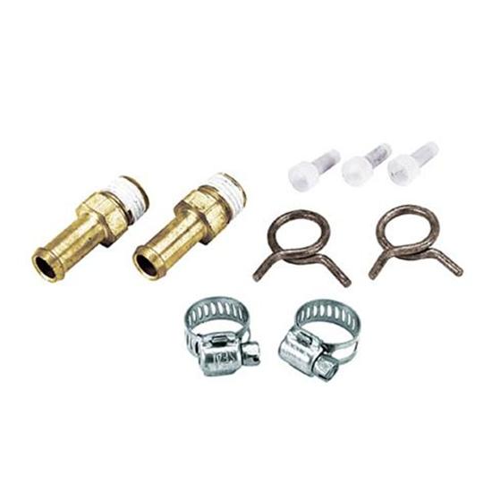 Fuel and Oil Line Hose Nipple Fitting Kit, 3/8 Hose to 1/4 NPT