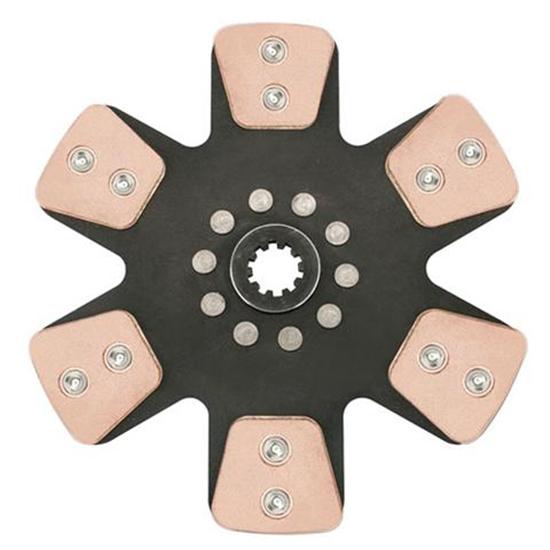 Ace Mfg. 10-1/2 In Metallic Clutch Disc, Solid Hub, 1-1/8 In 10-Spline