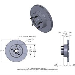 Speedway 1974-80 Ford 11 Inch Front Disc Brake Rotors