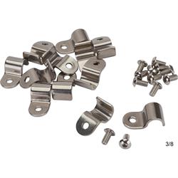 Stainless Steel Single Brake Line Tube Clamps, Bag/12