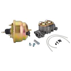 Dual 8 Inch Brake Booster Master Cylinder Combo, 1 Inch Bore