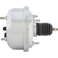Speedway Single Diaphragm Power Brake Booster, 7 Inch, Chrome Finish