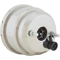 Speedway Dual Diaphragm Power Brake Booster, 7 Inch, Stainless Steel