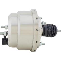 Speedway Dual Diaphragm Power Brake Booster, 7 Inch, Stainless Steel