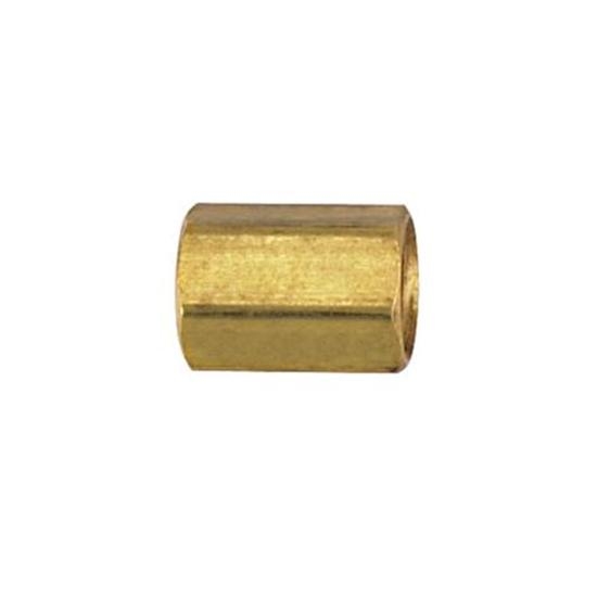 IFF Brass Union Coupler, 7/16 Inch-24 IFF to 7/16 Inch-24