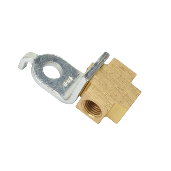 3/8 Inch-24 IFF Each Port with Bracket, Plain Adapter Tee