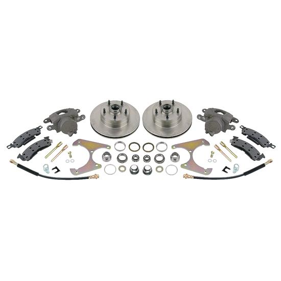 Disc Brake Kit, 1969-77 GM Caliper to Early Ford Spindle, 5 on 4-3/4In