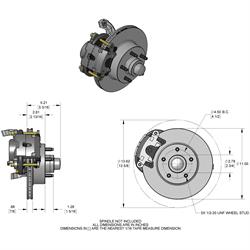 Mustang II Complete 11 Inch Brake Kit, Ford 5 x 4-1/2 Bolt Pattern