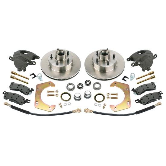 Front Disc Brake Kit, GM Mid-size to 1949-54 Chevy Spindle, 5 on 4-3/4