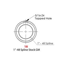Sweet Mfg. Steering U-Joint, 1 In 48-Spline to 3/4 In Round, GM Column