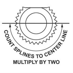Sweet Mfg U-Joint, 3/4 In 36-Spline to 3/4 DD, GM Manual/Mustang II