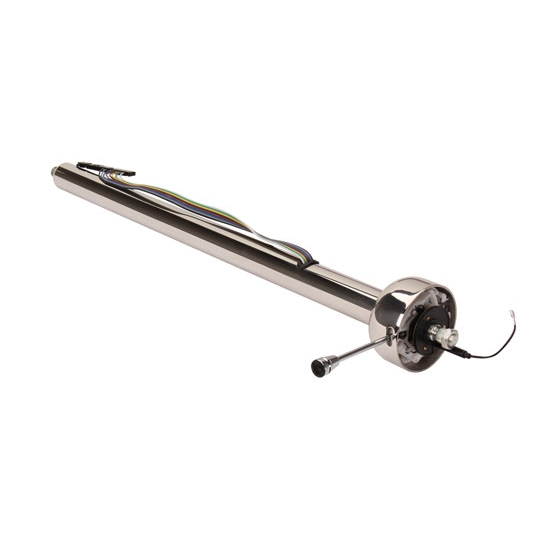 Hot Rod Nostalgia Steering Column, 30 Inch, Polished Stainless Steel