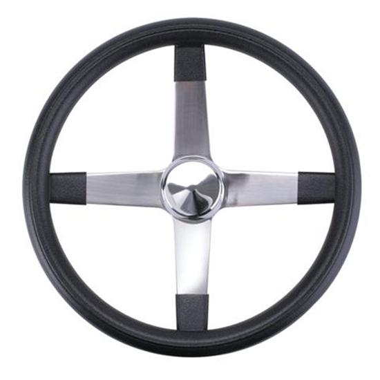 Competition 2 Inch Dish Steering Wheel, Stainless Steel, 15 Inch