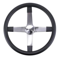 Competition 2 Inch Dish Steering Wheel, Stainless Steel, 15 Inch