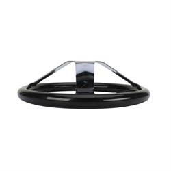 Speedway Classic Solid Spoke 12 Inch Black Steering Wheel - No Holes