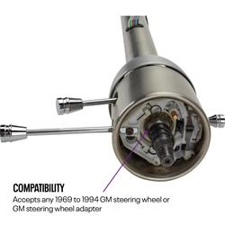 Standard GM 5-Position Tilt Steering Column, 32 Inch Long, Plain