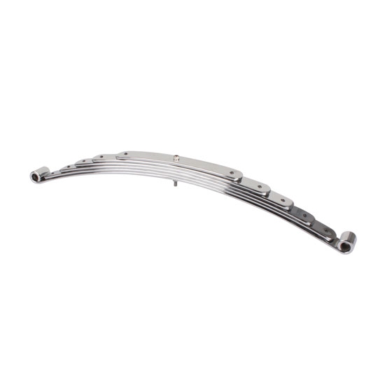 Super Glide Front Spring, 46 Inch Axle, Reverse Eye, Chrome