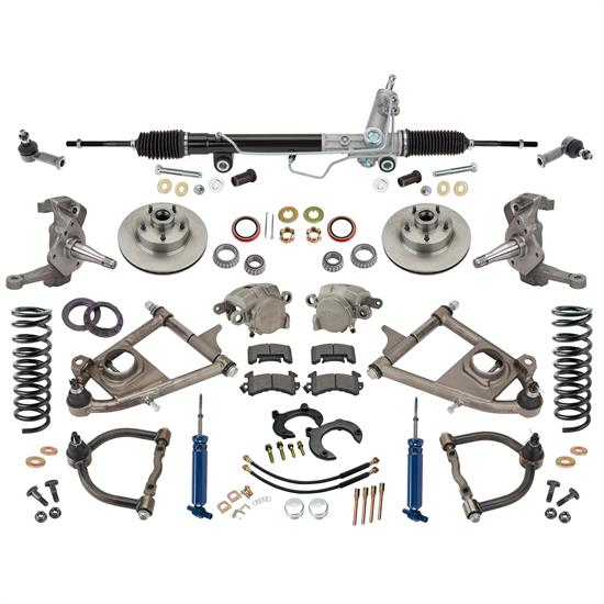 Mustang II IFS, Std. Tubular Control Arms, Stock Springs, Dropped Spindles