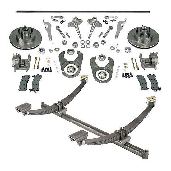 Gasser Straight Axle, Ford Spindle and Brake Kits, 52-1/4 Hub-to-Hub