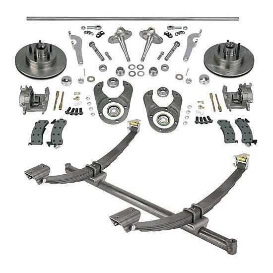 Gasser Straight Axle, Ford Spindle and Brake Kits, 54-1/4 Hub-to-Hub