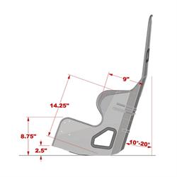 Kirkey 38140 38 Series Aluminum Layback Seat, 14 Inch