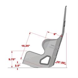 Kirkey 38150 38 Series Aluminum Layback Seat, 15 Inch