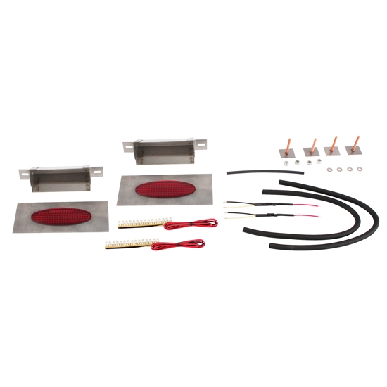 Hagan Flush Mount LED Tail Lights Red Oval 4.5 x 1.5