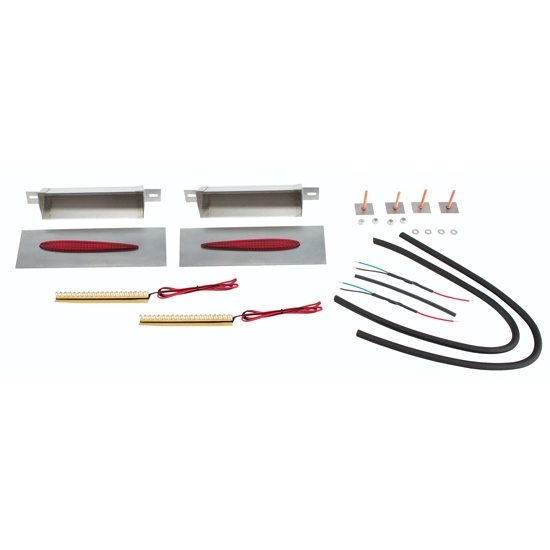 Hagan Street Rods fmTD6R-LEDH Flush Mount Tail Lights Teardrop 6 x .75