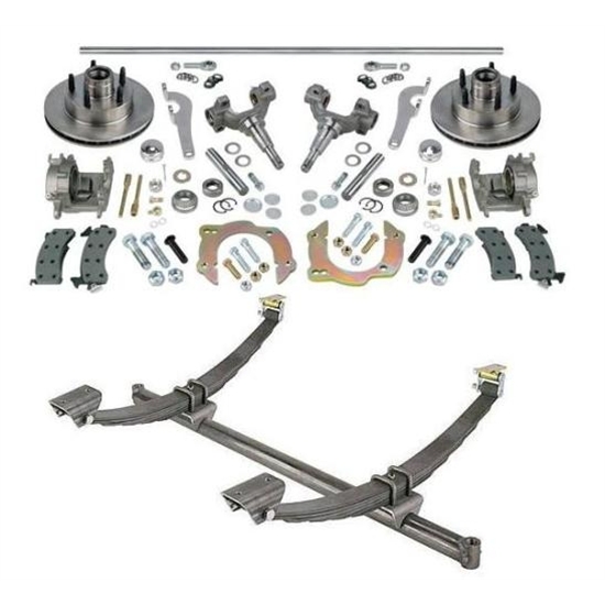 Gasser Straight Axle, Chevy Spindle and Brake Kits, 56-1/2 Hub-to-Hub