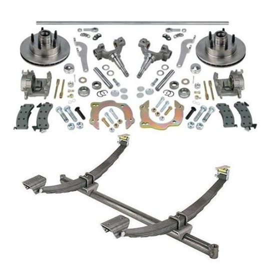 HD Gasser Straight Axle Chevy Spindle/Brake Kit 54-1/2 Hub-to-Hub
