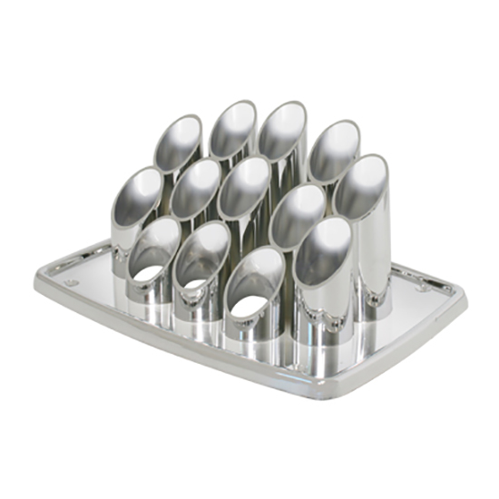 Chrome Plastic Pipe Organ Speaker Cover, 9 Inch
