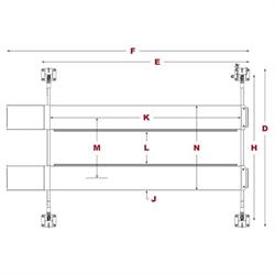 BendPak 5175004 Four-Post Vehicle Lift 14,000 Lbs, 82" Rise