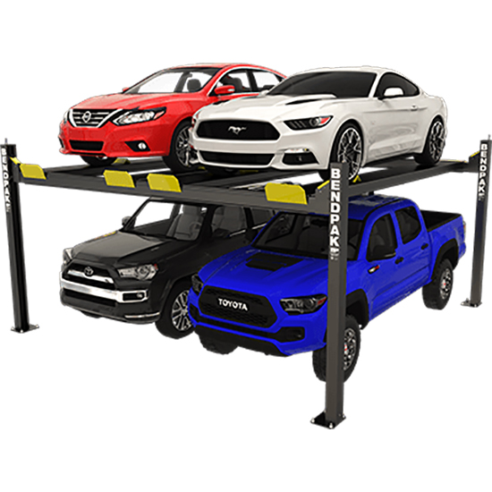 BendPak 5175024 Four-Post Vehicle Lift 9k Lbs, Dual Platform, Ext