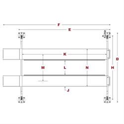 BendPak 5175170 Four-Post Vehicle Lift 14,000 Lbs