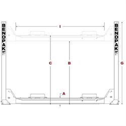 BendPak 5175170 Four-Post Vehicle Lift 14,000 Lbs