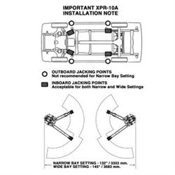 Bendpak 5175397 XPR-10AS Dual Width 2 Post Lift, 10,000 lb Capacity