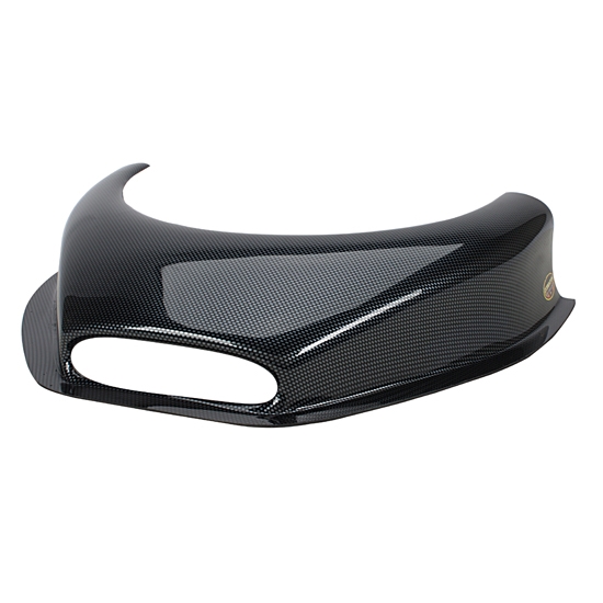 Dominator DOM-508-CF Carbon Fiber Look Reverse Hood Scoop w/ Hole