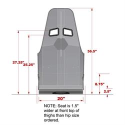 Kirkey 55200 Aluminum 20 Inch 55 Series Seat