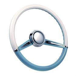 CON2R SW2SPOKE-BLU Two-Tone Twin Spoke Steering Wheel, White/Blue