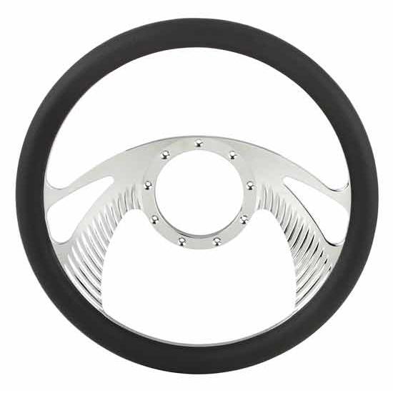 Chrome Plated Billet Boomerang Style Steering Wheel