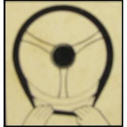 Garage Sale - Black Grey Leather Steering Wheel Wrap