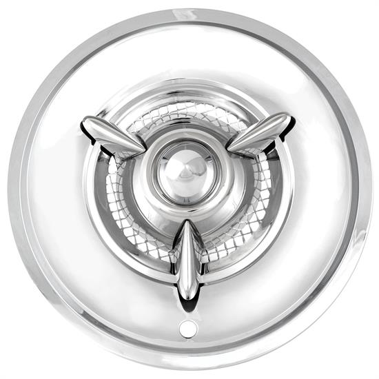 15 Inch Nomad Hubcap, Chrome, Stainless Steel