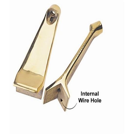 Universal Brass Headlight Mounting Brackets, Polished