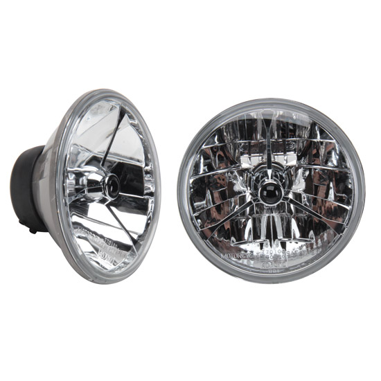 Speedway 7 Inch Fluted 12 Volt Halogen Headlights