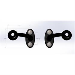 Speedway Black Highboy Headlight Mounts